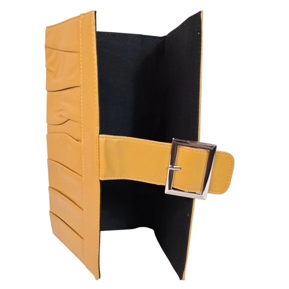 Miche Mustard Yellow Pleated Classic Handbag Shell with Silver Buckle - Picture 2 of 6